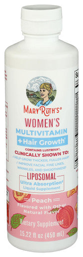 Maryruth's Women's Multivitamin + Lustriva Hair Growth Liposomal 1522 Fl Oz 10000Mcg