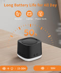 Homebest Portable Sound MachineMini Travel White Noise Machine For Sleeping With Breathing Night Light 16 Soothing Sounds Timer Rechargeable Brown Noise Sound Machine For SleepAdultsOffice Privacy(Black)