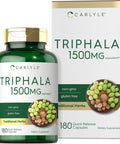 Carlyle Triphala Capsules | 1500mg | 180 Count Supplement | Non-GMO and Gluten