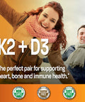 Bronson Vitamin K2 (MK7) with D3 Supplement Non-GMO Formula 5000 IU Vitamin D3 & 90 mcg Vitamin K2 MK-7 Easy to Swallow Vitamin D & K Complex, 250 Capsules