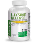 Bronson L-Lysine Defense Immune Support Complex 1500 Mg L-Lysine Plus Olive Leaf, Garlic, Vitamin C And Zinc - Non-Gmo, 250 Vegetarian Capsules
