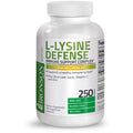 Bronson L-Lysine Defense Immune Support Complex 1500 Mg L-Lysine Plus Olive Leaf, Garlic, Vitamin C And Zinc - Non-Gmo, 250 Vegetarian Capsules