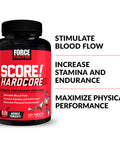 SCORE!, 2-Pack, Hardcore Nitric Oxide Booster Supplement for Men with L-Citrulline, Yohimbe, Black Maca & B Vitamins to Boost Nitric Oxide, Increase Stamina, Maximize Physical Performance, 240 Tablets