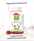 Healthspan Vitamin D Apple & Blackcurrant Gummies | 90 Gummies | Vitamin D3 | Boosts Immunity | Supports Bones & Muscles | No Added Sugar