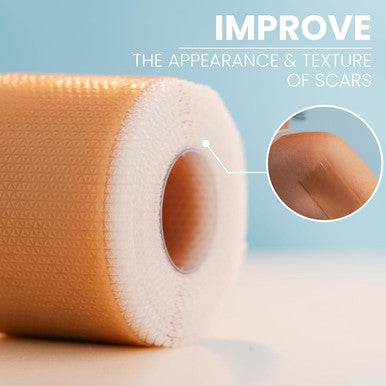 Eva Naturals Soft Medical Grade Silicone Tape For Scars (1.6 X 120 ) - Reduce The Appearance Of Surgical C Section Hypertrophy, Keloid Scars, & Acne Scars - Silicone Scar Tape For Surgical Scars Silicone Scar