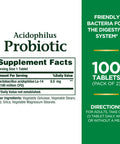 Nature's Bounty Acidophilus Probiotic Daily Probiotic Supplement Supports Digestive Health Twin Pack 200 Tablets