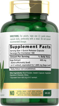 Carlyle Sage Supplement 1600mg | 180 Capsules | High Potency | Non-GMO Gluten