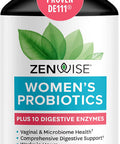 Zenwise Probiotics for Women Probiotics Digestive Enzymes for Vaginal Health and Daily Gut Flora Health. Reliably Alive Probiotics for Digestive Health Wellness 60 Count