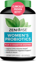 Zenwise Probiotics for Women Probiotics Digestive Enzymes for Vaginal Health and Daily Gut Flora Health. Reliably Alive Probiotics for Digestive Health Wellness 60 Count