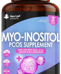 Myo-Inositol Pcos Supplement - Myo Inositol Capsules Pcos Supplement Enriched With Folic Acid, Vitamin B12 And Chromium - Hormone Balance For Women 120 Vegan Capsules Uk Made Leaf Vitamin B8