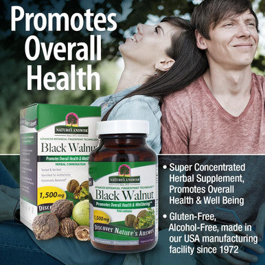 Nature'S Answer Black Walnut Complex Vegetarian Capsules Powder 90-Count Black Walnut | Vegan | Non-GMO Black Walnut Wormwood | Natural Cleanser | Detoxifier Support