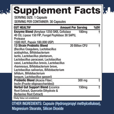 Gaspari Nutrition Proven Gut Health, Promotes Healthy Digestion, Prebiotics and Probiotics, Sports Digestion and Nutrient Utilization (30 Servings)