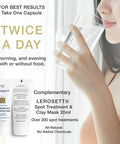 Gunilla Of Sweden Lerosett Clearpoint Anti Acne Pills, Natural Supplements For Hormonal & Cystic Acne Treatment For Oily Skin & Breakouts. 60 Caps
