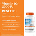 Doctors Best Vegan Vitamin D3 2500 Iu Veg Caps Vegan Vitamin D Supplement For Men and Women Helps Support Calcium Absorption Heart Health and Immune Support 62.5 Mcg Per Serving 60 Veggie Capsules