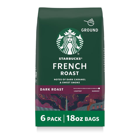 Starbucks Ground Coffee, Dark Roast Coffee, Italian Roast, 100% Arabica, 1 bag (18 oz)
