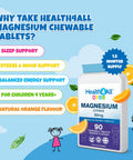 Kids Magnesium Sublingual 90 Tablets (V) for Anxiety, Sleep, Ticks. Vegan Chewable Magnesium Citrate for Children. Made in The UK by Health4All
