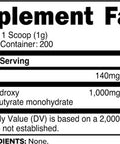 Primaforce HMB Supplement Powder (200g) (Unflavored) - Pure Calcium Beta-Hydroxy Beta-Methylbutrate