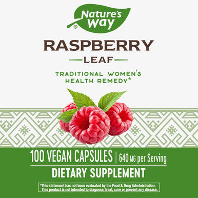 Nature'S Way Raspberry Leaves, 640 Mg Per Serving, 100 Capsules