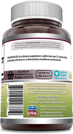 Amazing Nutrition Formulas Artichoke Extract Supplement | Cynara Scolymus Leaf Capsules| 500 Mg | 180 Capsules | Non-GMO | Gluten | Made in USA