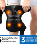 Democe Cordless Red Light Therapy For Knee Knee Massager With Heat Heated Knee Brace Knee Massger For Pain Relief Upgrade 4 Massage Area Knee Brace 660Nm & 850Nm Red Light For Knee Elbow Shoulder