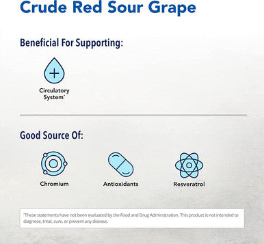 North American Herb Spice Resvital 90 Capsules Crude Red Sour Grape Supports a Healthy Circulatory Response NaturalSource Antioxidants Vitamin C NonGMO 45 Servings