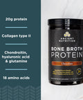 Ancient Nutrition Bone Broth Protein Powder, Chocolate Flavor,