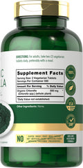 Carlyle Chlorella Tablets Organic 500 Mg | 1000 Count | Vegetarian, Non-Gmo, And Gluten Free