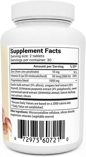 Dr. Berg's Bacti-Cleanse - 8in1 Immune Booster Supplements with Digestive and Inflammation Support Formula - Natural Phytonutrients Minerals and Rich in Antioxidants w/ Vitamin D3 & Zinc - 60 Capsules