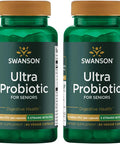 Swanson Ultra Probiotic for Seniors 30 Billion Cfu 60 Veg Capsules (2 Pack)