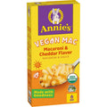 Annie's Vegan Mac and Cheddar Flavor Pasta and Sauce, Organic, Plant Based, Dinner Side or Snacks, 6 oz