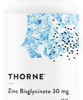 Thorne Zinc Bisglycinate 30Mg - Daily Support For Skin, Eye & Immune System Health With Zinc Supplement Capsules - 60 Capsules