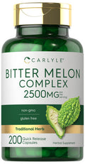 Bitter Melon Capsules | 200 Count | Non-Gmo & Gluten Free Extract | Complex Supplement | By Carlyle