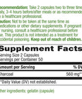 Natures Way Activated Charcoal Intestinal Cleanser Capsule, 260 Mg - 100 Per Pack - 3 Packs Per Case.3