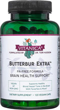 Vitanica Butterbur Extra Brain Chemistry and Vessel Support Vegan 120 Capsules