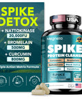 Megneta Spike Support - Nattokinase 20000 Fu/G Bromelain 500Mg & Curcumin 800Mg Triple-Action Enzyme Complex With Quercetin & Dandelion Cardiovascular Circulatory Antioxidant & Immune Support