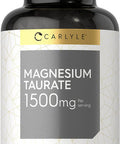 Magnesium Taurate 1500mg 250 Caplets Vegetarian Non GMO Gluten Free Supplement by Carlyle