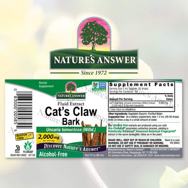 Nature'S Answer Cat's Claw Inner Bark 2000mg 2oz Extract | Supports Joint & Muscle Function | Gluten- Alcohol- Vegan Kosher & No Preservatives 2oz | 3 Pack