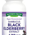 Nature's Truth Black Elderberry Extract 4250mg | 8 oz Syrup | Super Concentrated Sambucus Supplement | Vegan, Non-GMO, Gluten
