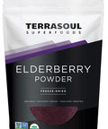 Terrasoul Superfoods Organic Elderberry Powder 4 Oz zeDried Antioxidants Immunity