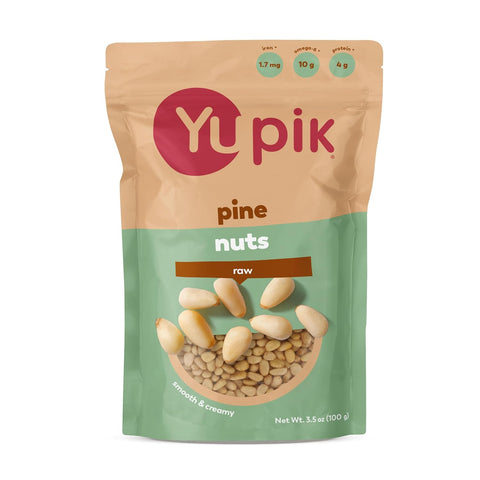 Yupik Pine Nuts, 2.2 lb (35.2 oz), Raw, Gluten-Free, Kosher, Raw Nuts, Smooth & Creamy Pine Kernels, Shelled, Unsalted, Unroasted, Oil-Free, Source of Iron, Ideal for Cooking & Baking