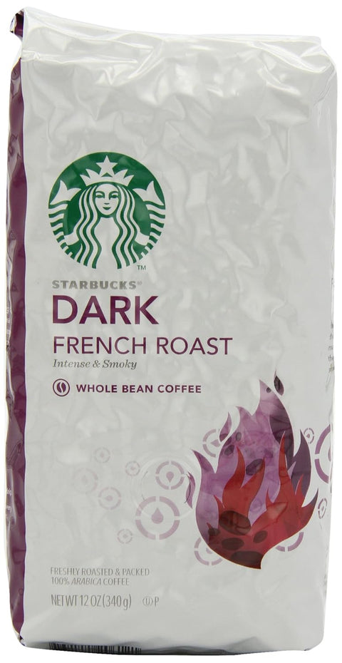 Starbucks Whole Bean Coffee, Dark Roast Coffee, French Roast, 100% Arabica, 1 bag (28 oz)