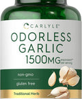 Carlyle Odorless Garlic Softgels 1500mg | 250 Count | Non-GMO Gluten Extract Supplement