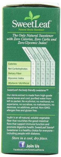 Sweetleaf Stevia Powder Packets - Zero Calorie Sweetener with Stevia Leaf Extract No Artificial Sweetener Additive Sugar Keto Friendly Non GMO Gluten - 35 Packets (Pack of 4)