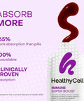 Healthycell Immune Super Boost Daily Liquid Supplement - Immune Support Supplement For Adults With Ecea Elderberry Vitamin C Vitamin D Calcium & Zinc - 30 Gel Packs