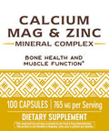 Nature'S Way Calcium Magnesium & Zinc 765 Mg Per Serving 100 Capsules - (Pack Of 2)