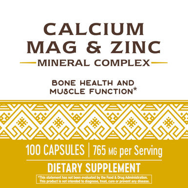 Nature'S Way Calcium Magnesium & Zinc 765 Mg Per Serving 100 Capsules - (Pack Of 2)