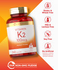 Carlyle Vitamin K2 Supplement 100 Mcg | K2 Mk-4 | 240 Capsules | Non-Gmo & Gluten Free