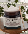 Beef Tallow For Skin Care, Face, Hands - Natural Moisturizer - Whipped - Organic Grass-Fed Beef Fat - Vitamins A, D, E, K - Dry Skin, Baby Diaper Cream - Hydrating - Warm Vanilla - 2 Oz Jar