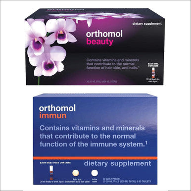 Orthomol Immun & Beauty Vials Women's Beauty and Immune Support Supplements 30-Day Supply