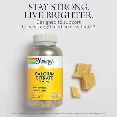 Solaray - Calcium Citrate, 1,000 mg, 240 Vegetarian Capsules